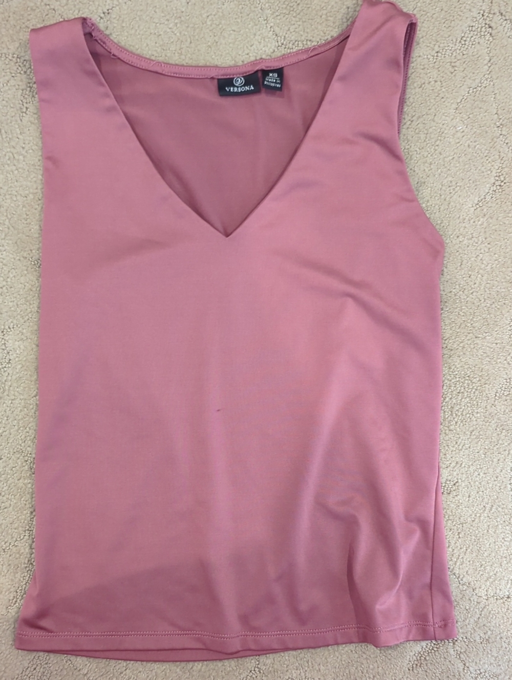 Versona V-Neck Sleeveless Tank in Dusty Mauve Pink